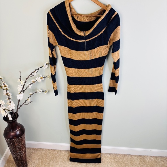 Fashion Nova Striped Sweater Maxi Dress NWT Size 1X - Picture 4 of 6